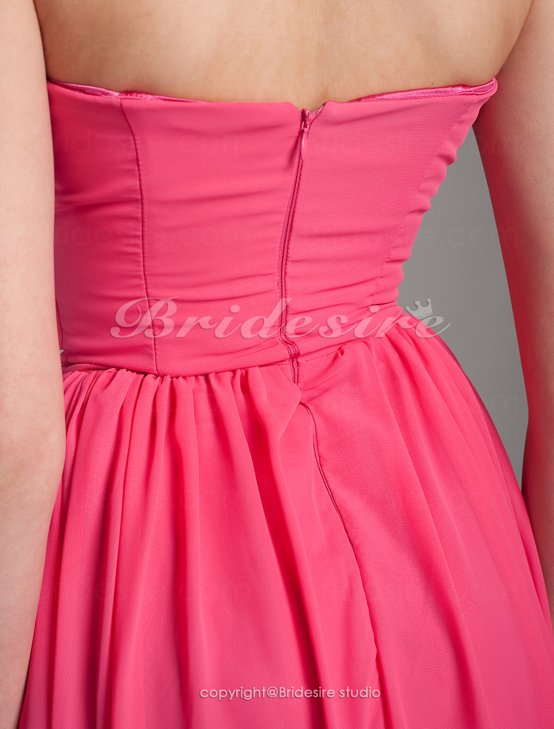 Sheath/Column Chiffon Floor-length Sweetheart Evening Dress - Thumbnail 6