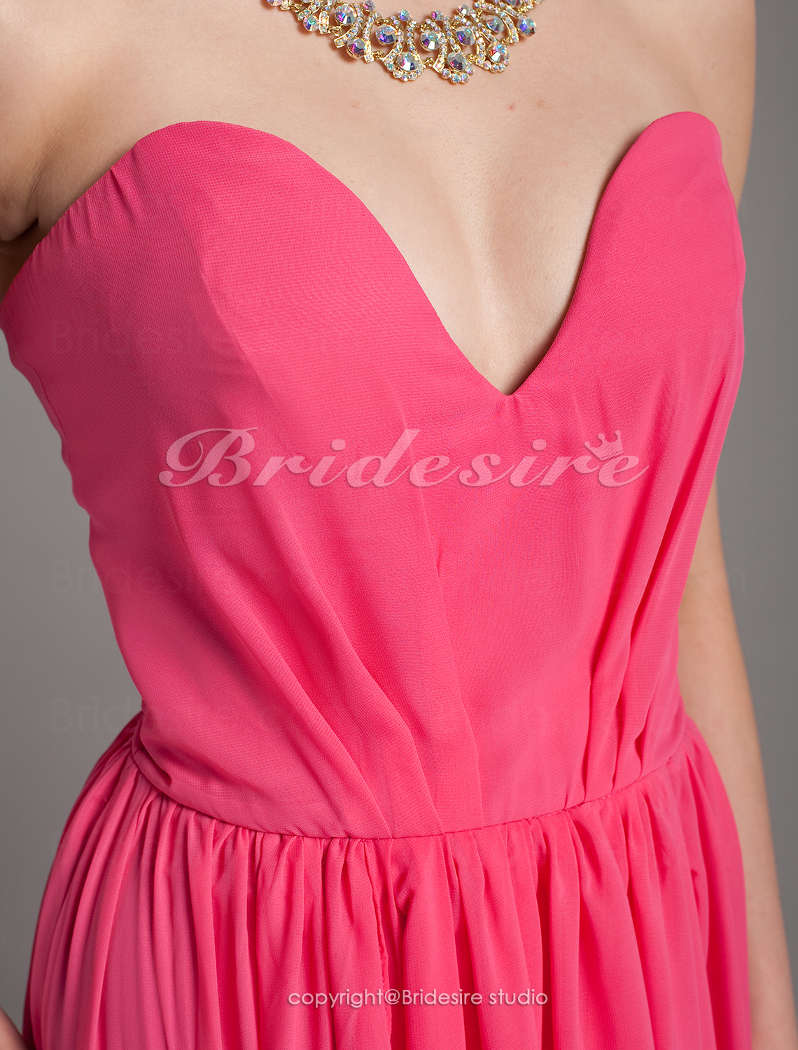 Sheath/Column Chiffon Floor-length Sweetheart Evening Dress - Thumbnail 7