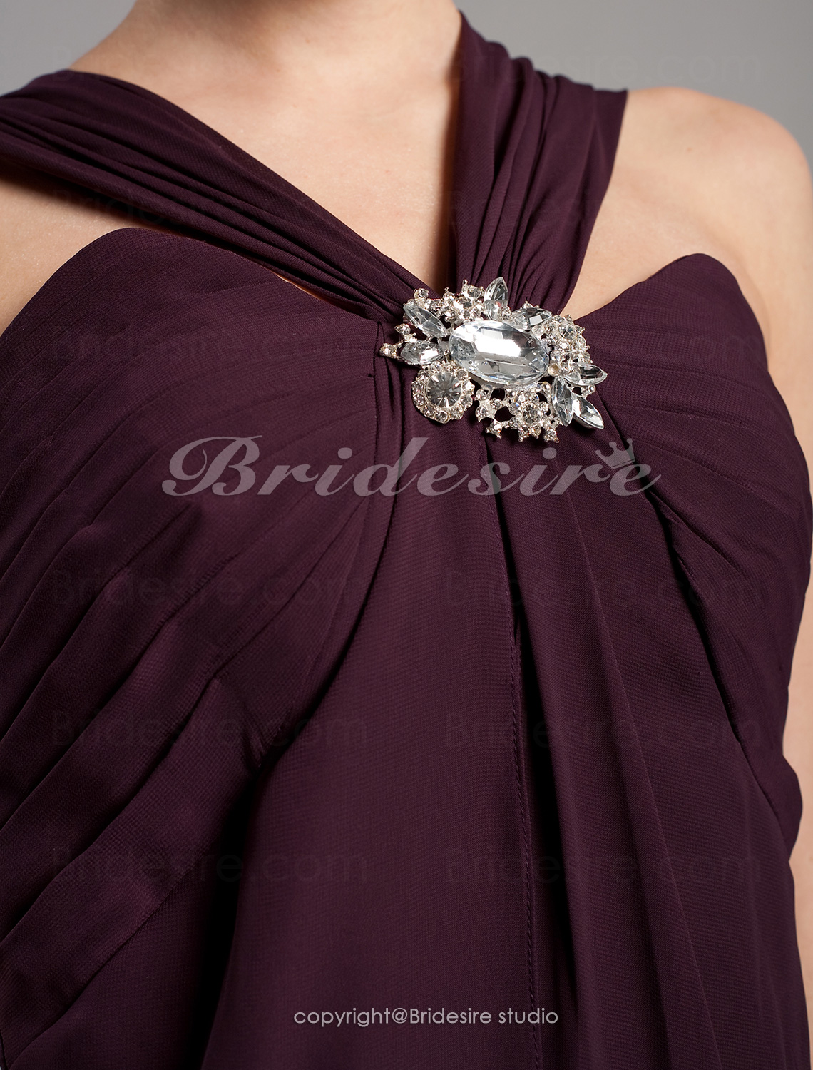 Sheath/Column Chiffon Sweetheart Floor-length Bridesmaid Dress - Thumbnail 7