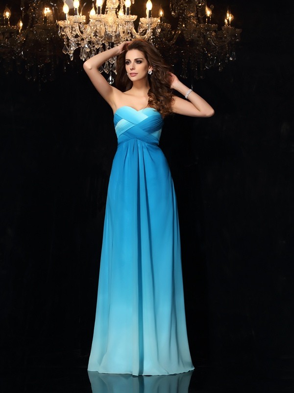 A-line Sweetheart Sleeveless Chiffon Dress