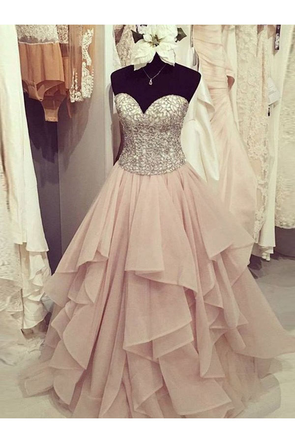 Duchesse-Linie Herz-Ausschnitt ärmellos Organza Kleid