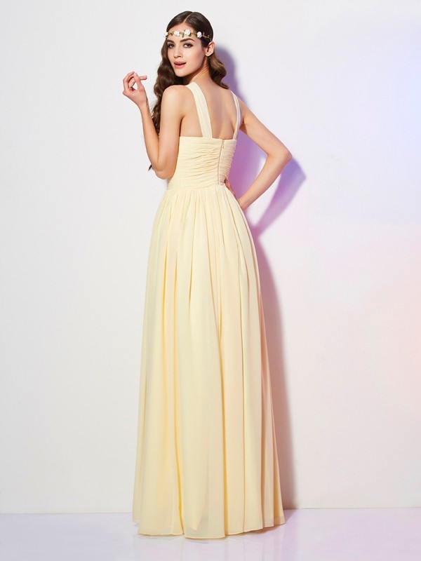 A-line Bateau Sleeveless Chiffon Dress - Thumbnail 2