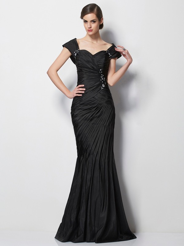 Meerjungfrau-Linie / Mermaid-Stil Herz-Ausschnitt ärmellos Taft Kleid