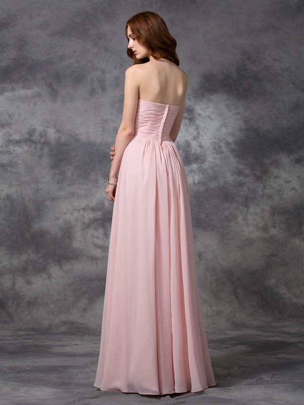 A-line Sweetheart Sleeveless Chiffon Dress - Thumbnail 2