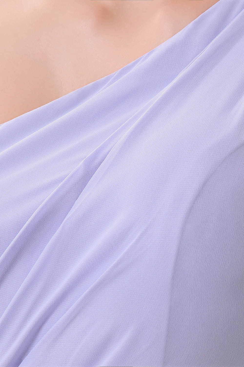 A-line One Shoulder Ankle-length Chiffon Bridesmaid Dress - Thumbnail 4