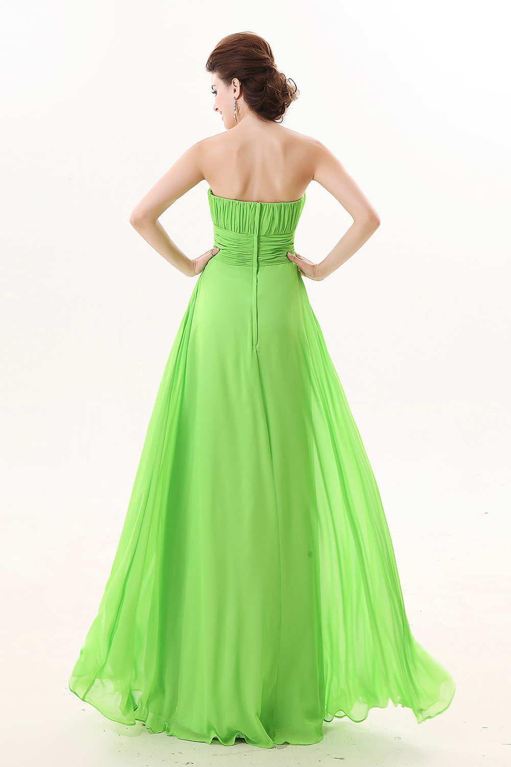A-line Sweetheart Floor-length Chiffon Bridesmaid Dress - Thumbnail 3