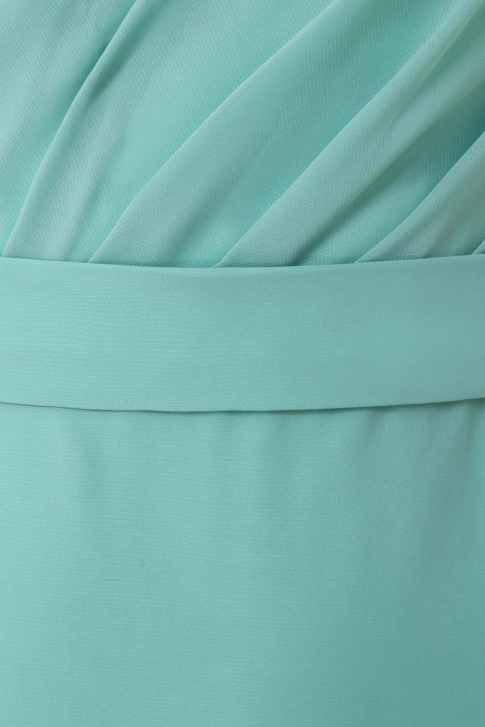 Sheath/Columnn One Shoulder Ankle-length Chiffon Bridesmaid Dress - Thumbnail 4