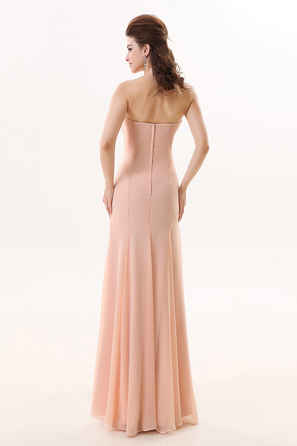 A-line Sweetheart Floor-length Chiffon Bridesmaid Dress - Thumbnail 3