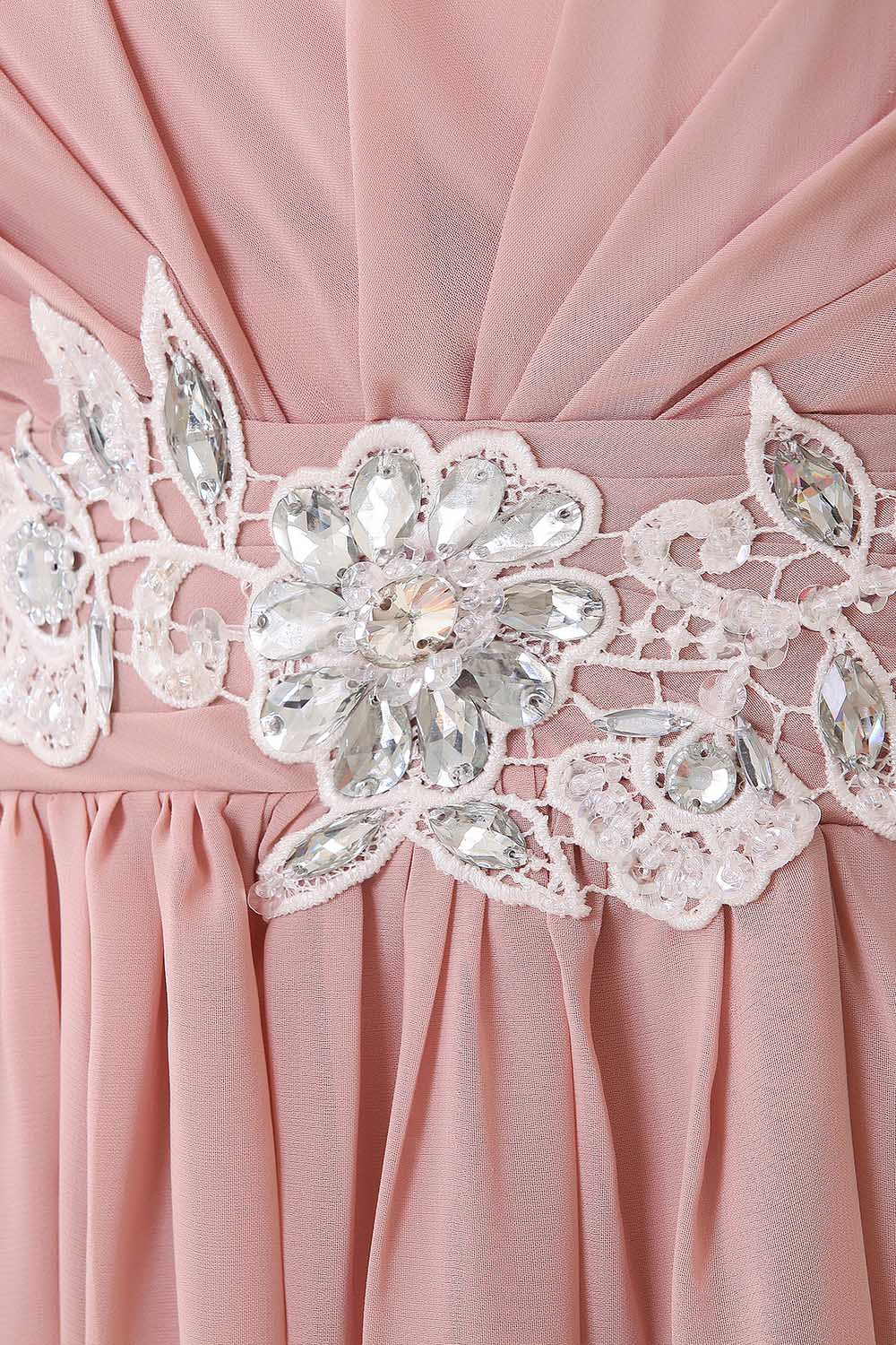 A-line Strapless Sweep/Brush Train Chiffon Bridesmaid Dress - Thumbnail 5