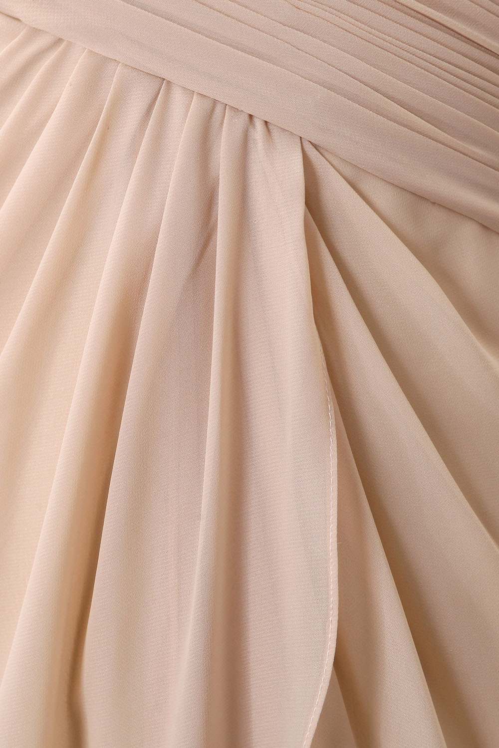 A-line One Shoulder Floor-length Chiffon Evening Dress - Thumbnail 4