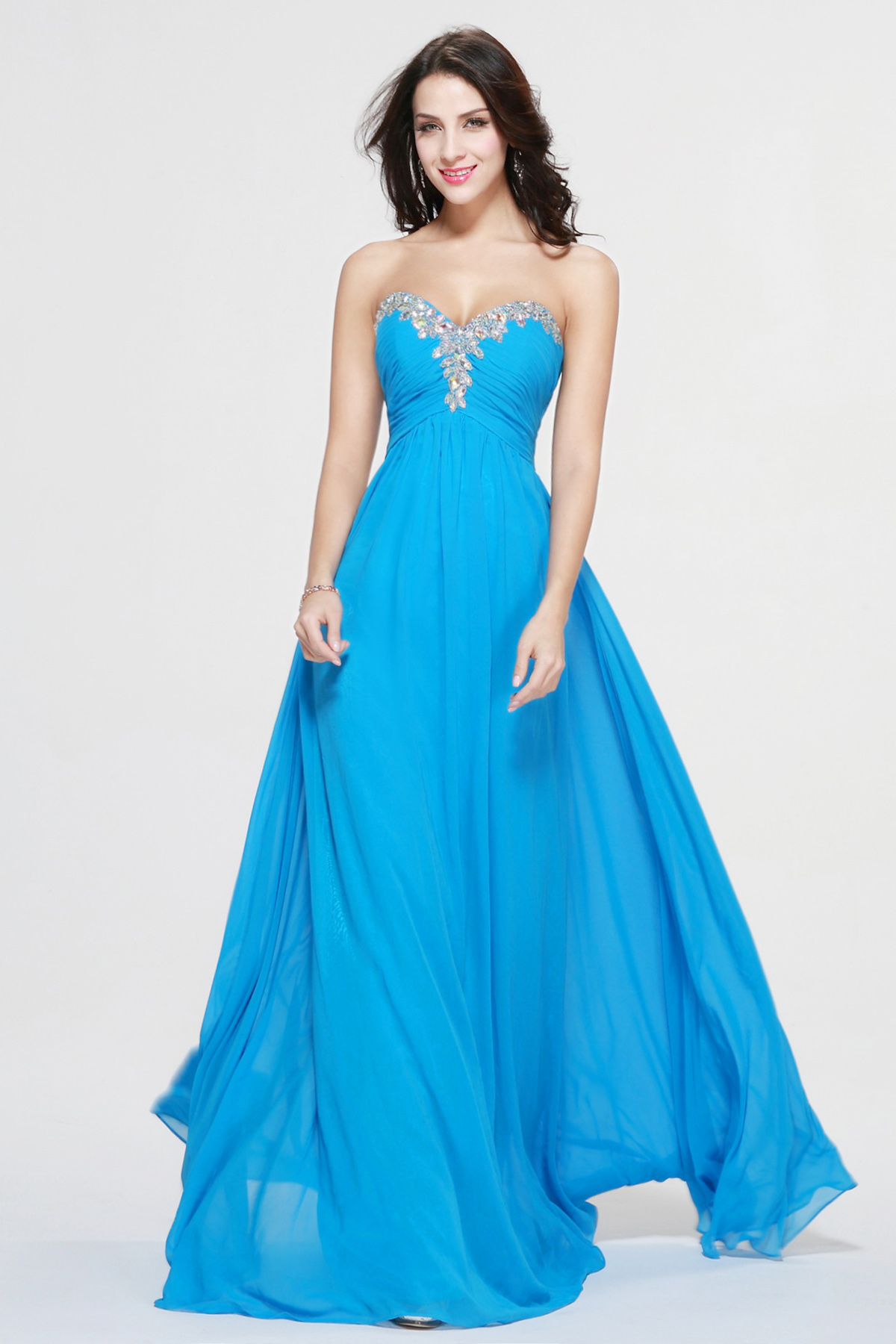A-line Sweetheart Floor-length Chiffon Bridesmaid Dress - Thumbnail 3