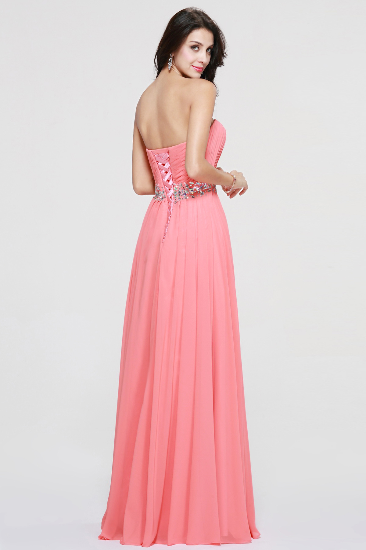 A-line Sweetheart Floor-length Chiffon Bridesmaid Dress - Thumbnail 4