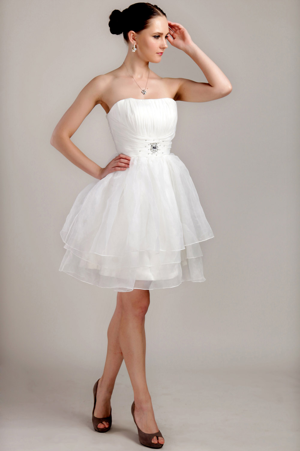 Princess Sweetheart Short/Mini Tulle Homecoming Dress - Thumbnail 3