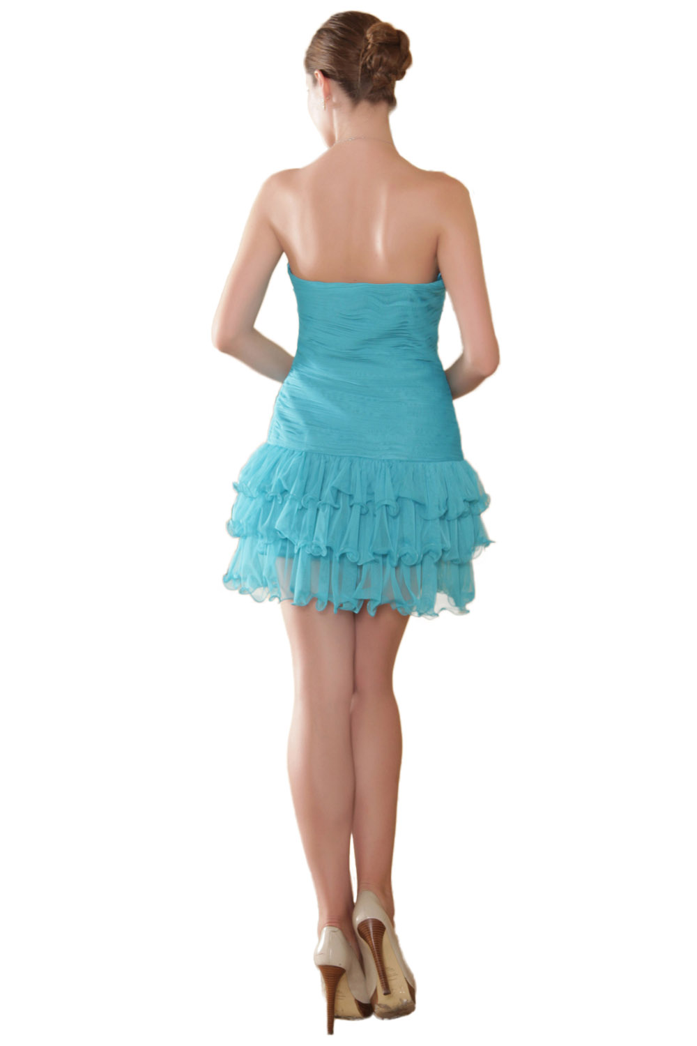 Princess Strapless Short/Mini Tulle Homecoming Dress - Thumbnail 6