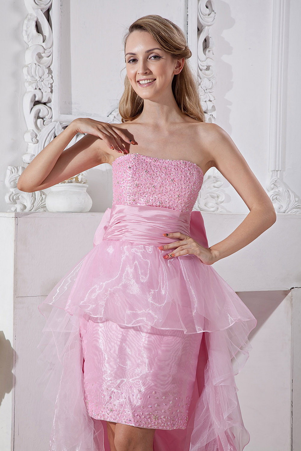 Sheath/Column Sweetheart Knee-length Taffeta Evening Dress - Thumbnail 2