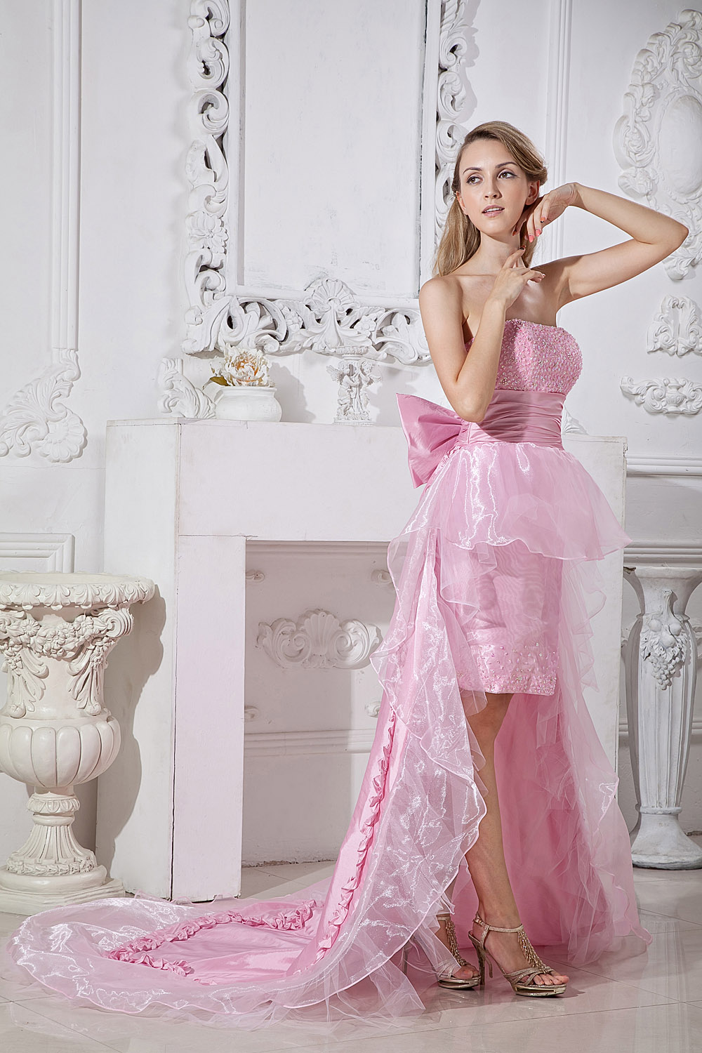 Sheath/Column Sweetheart Knee-length Taffeta Evening Dress - Thumbnail 5