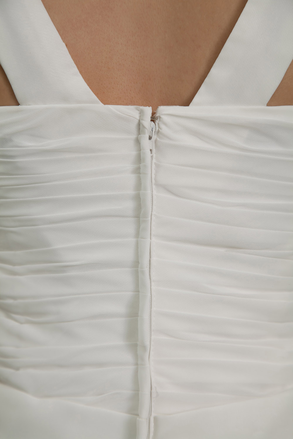 A-line Halter Short/Mini Chiffon Holiday Dress - Thumbnail 7