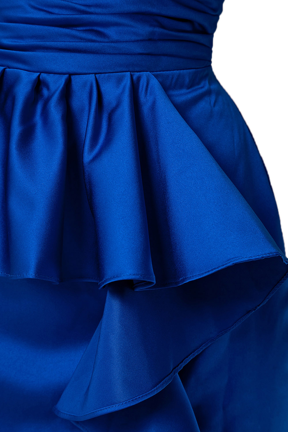 A-line Halter Knee-length Chiffon Satin Holiday Dress - Thumbnail 4