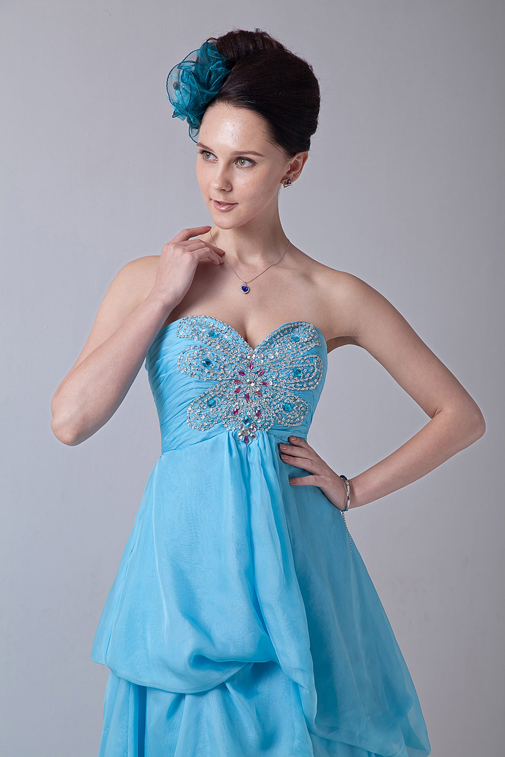 Sheath/Column Sweetheart Short/Mini Taffeta Homecoming Dress - Thumbnail 2