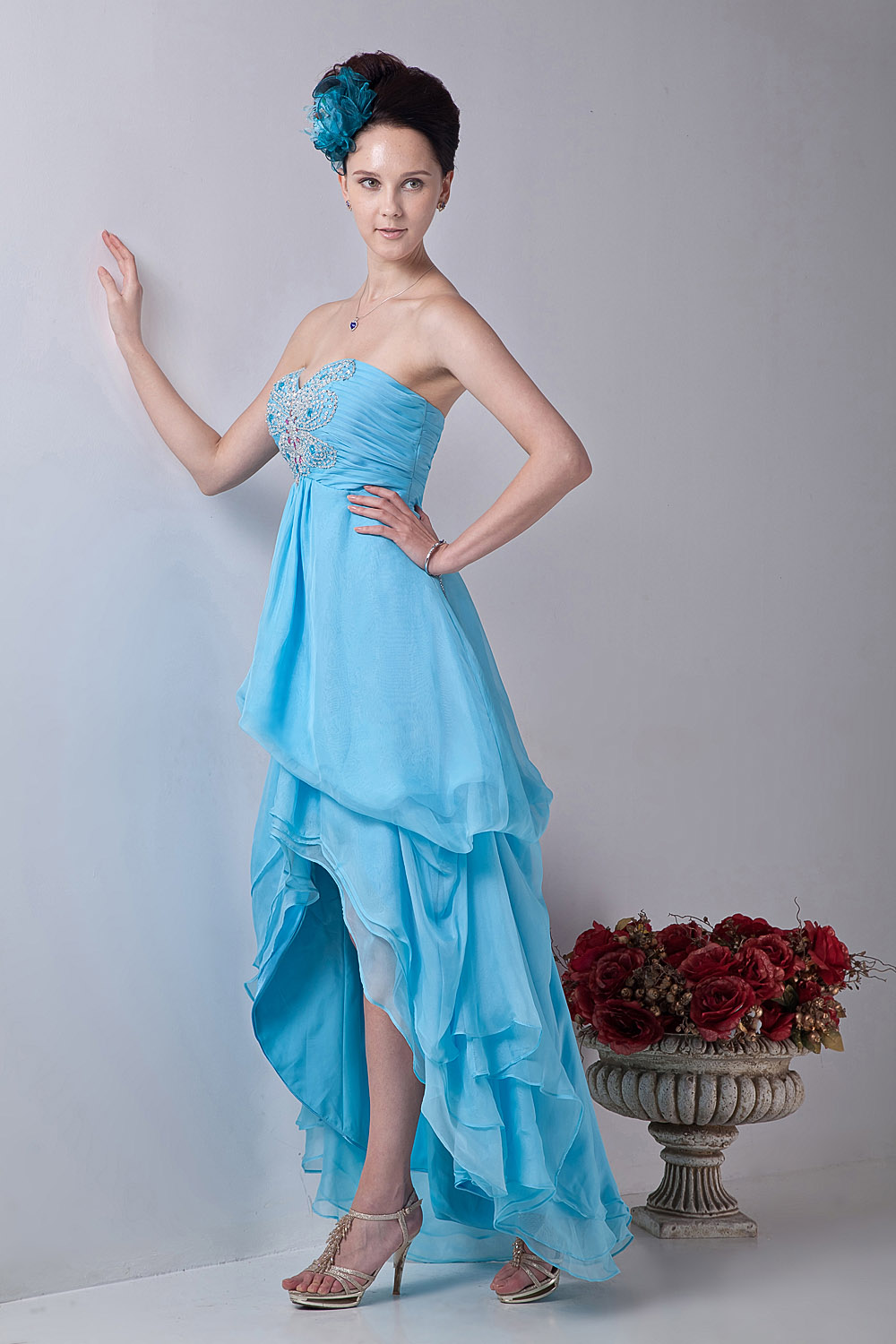 Sheath/Column Sweetheart Short/Mini Taffeta Homecoming Dress - Thumbnail 3
