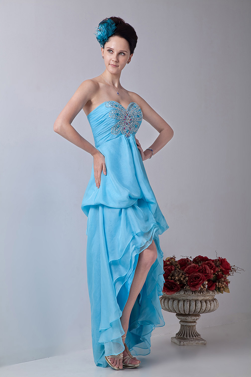 Sheath/Column Sweetheart Short/Mini Taffeta Homecoming Dress - Thumbnail 4