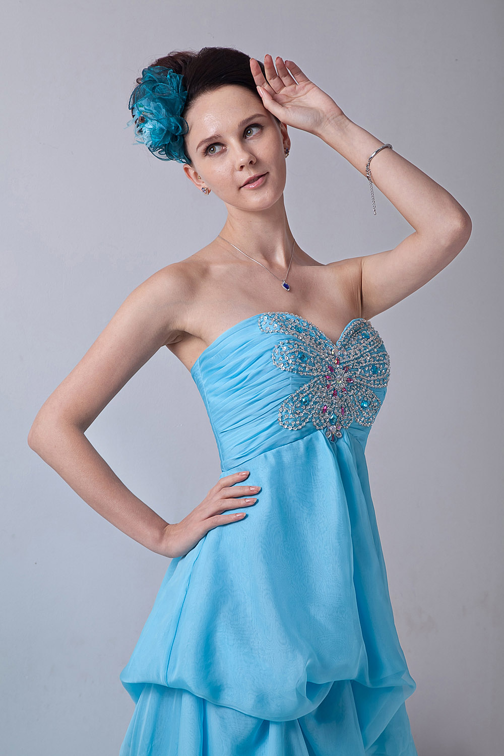 Sheath/Column Sweetheart Short/Mini Taffeta Homecoming Dress - Thumbnail 5