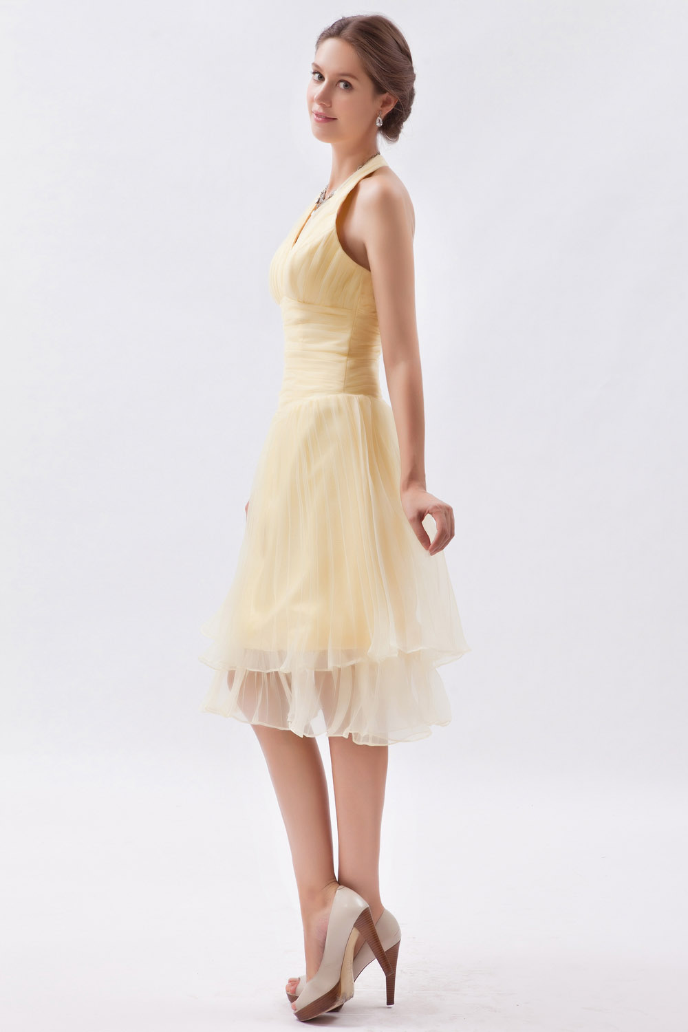 A-line Bateau Floor-length Satin Homecoming Dress - Thumbnail 3