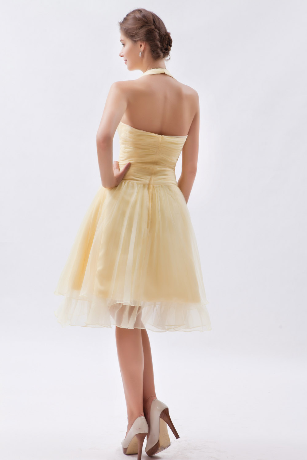 A-line Bateau Floor-length Satin Homecoming Dress - Thumbnail 6