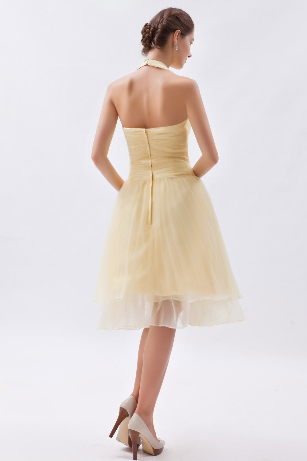 A-line Bateau Floor-length Satin Homecoming Dress - Thumbnail 7