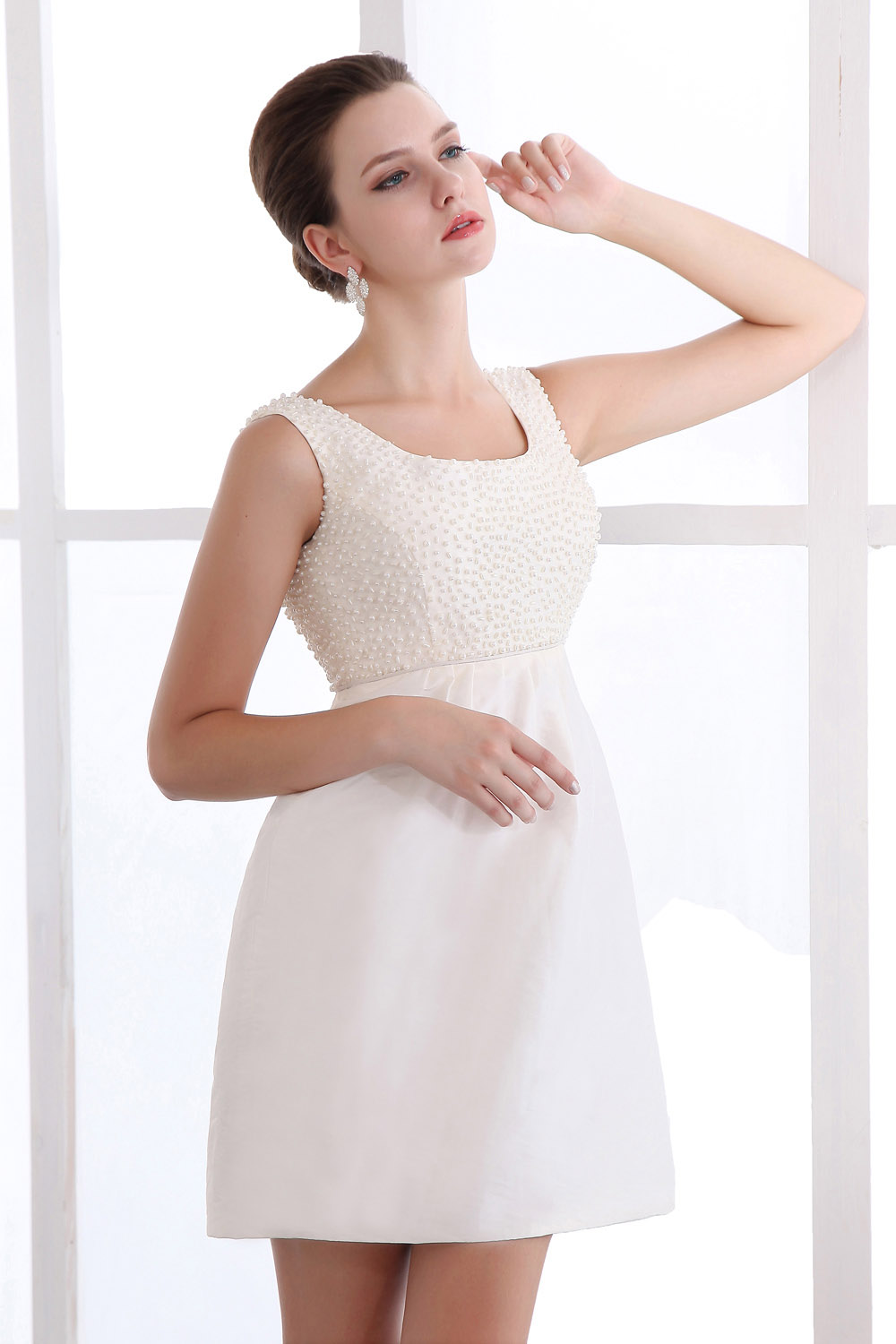 Princess Sweetheart Short/Mini Organza Homecoming Dress - Thumbnail 4