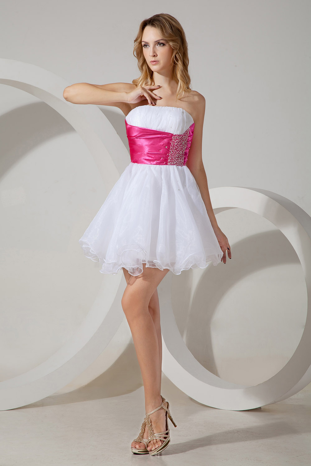 A-line Square Knee-length Taffeta Homecoming Dress - Thumbnail 2