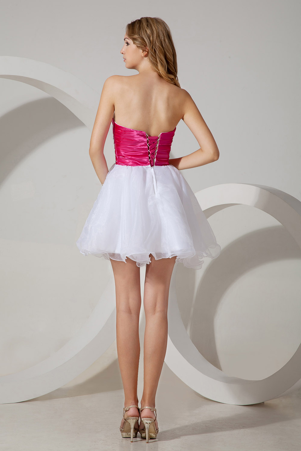A-line Square Knee-length Taffeta Homecoming Dress - Thumbnail 7