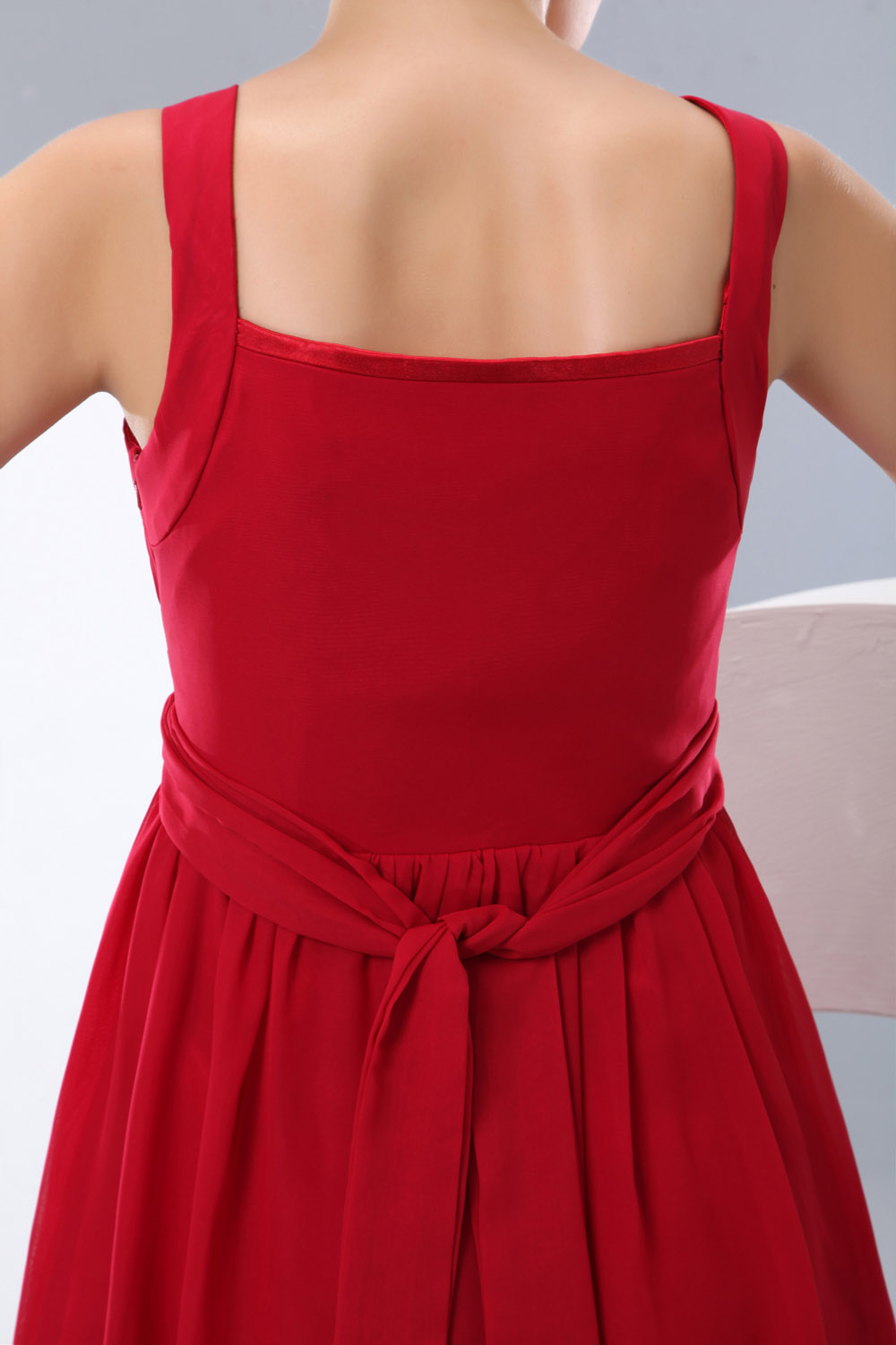 A-line Halter Tea-length Taffeta Homecoming Dress - Thumbnail 7