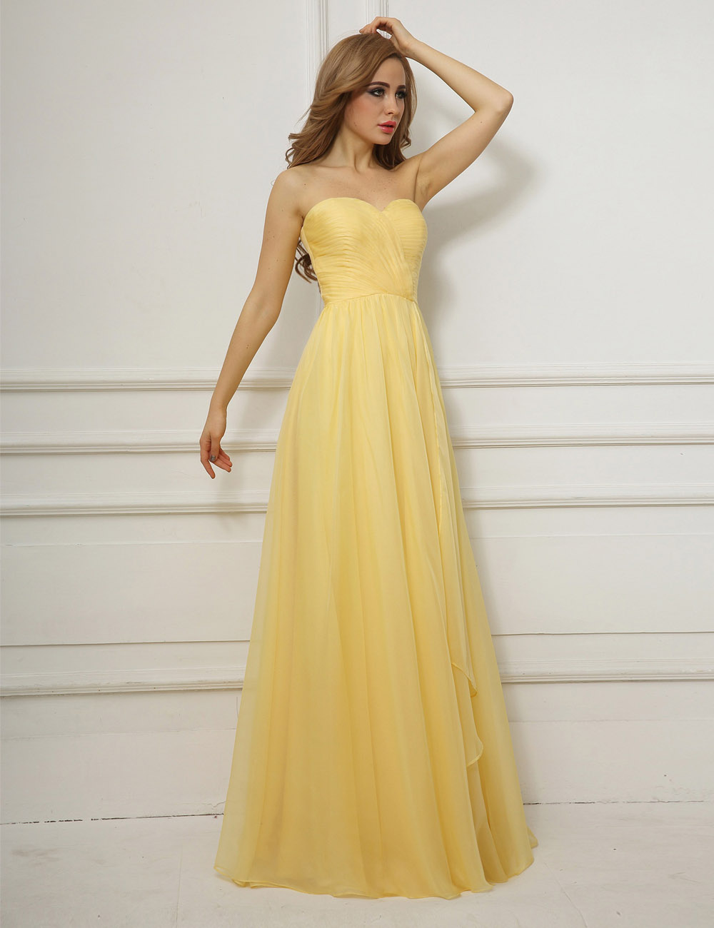 Ball Gown Ball Gown Sweetheart Floor-length Organza Evening Dress - Thumbnail 3
