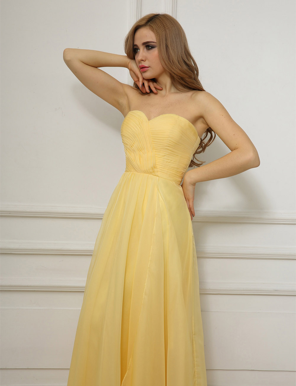 Ball Gown Ball Gown Sweetheart Floor-length Organza Evening Dress - Thumbnail 5
