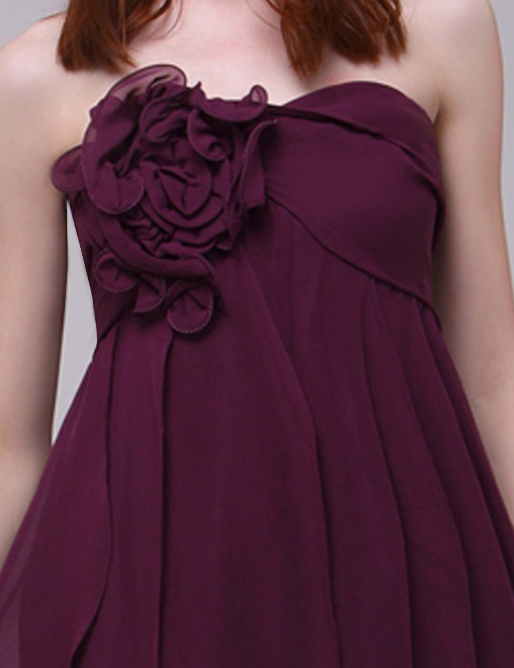 A-line Strapless Short/Mini Chiffon Homecoming Dress - Thumbnail 6