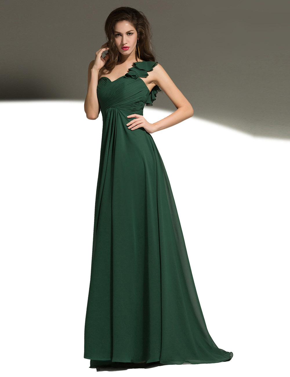Sheath/Column Sweetheart Floor-length Chiffon Evening Dress - Thumbnail 2