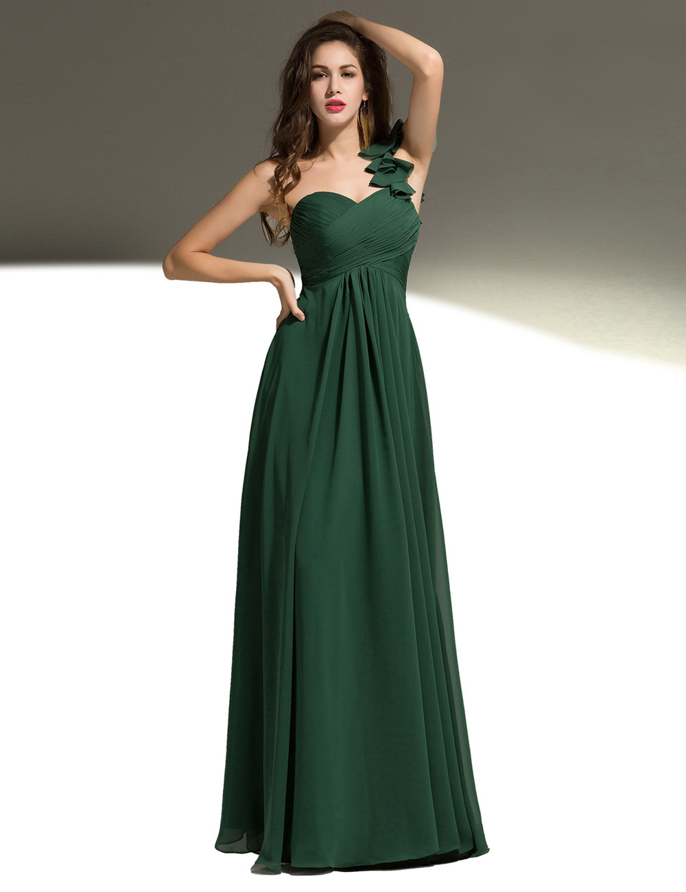 Sheath/Column Sweetheart Floor-length Chiffon Evening Dress - Thumbnail 4