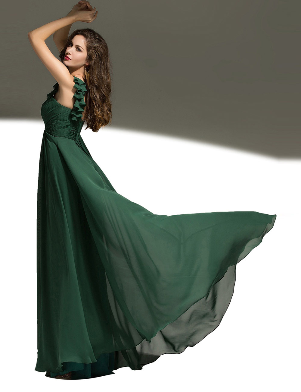Sheath/Column Sweetheart Floor-length Chiffon Evening Dress - Thumbnail 6